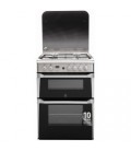 Indesit ID60G2X 60cm Double Oven Gas Cooker in Stainless Steel