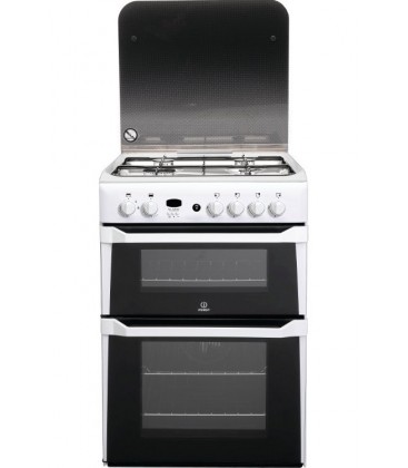 Indesit ID60G2W Gas Cooker with Double Oven
