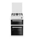 Beko EDG506W 50cm Gas Cooker with Glass lid