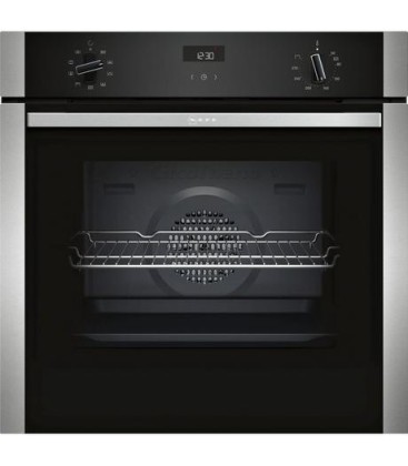 NEFF B1ACE4HN0B Electric CircoTherm® Single Oven - BLACK/STEEL - A Energy Rated