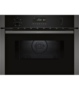 Neff C1AMG84G0B 44 Litres Built In Microwave Oven with Hot Air - Black with Graphite Trim