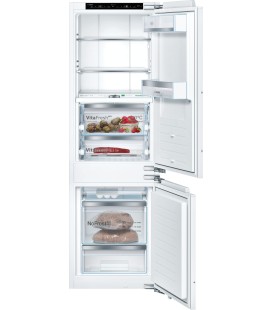Series 8, Built-in fridge-freezer with freezer at bottom, 177.2 x 55.8 cm, flat hinge
