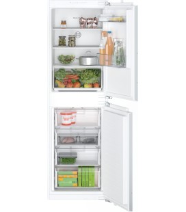 Series 2, Built-in fridge-freezer with freezer at bottom, 177.2 x 54.1 cm, flat hinge