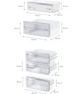 Series 4, Built-in fridge-freezer with freezer at bottom, 193.5 x 55.8 cm, flat hinge